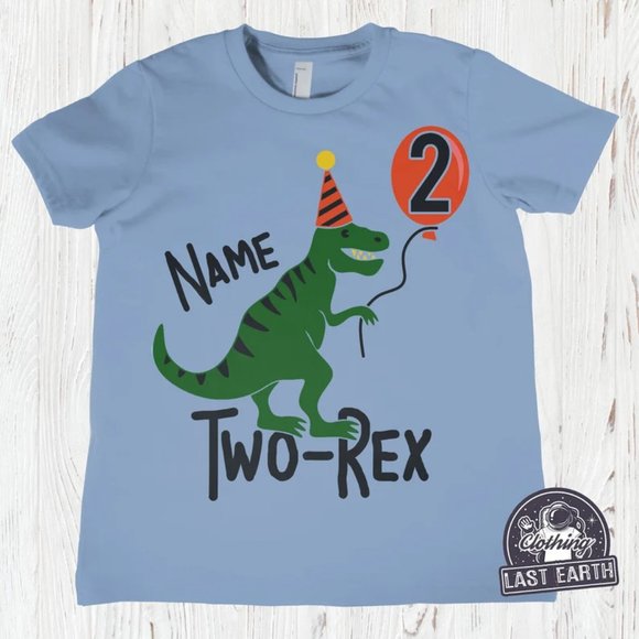 Dinosaur Birthday Shirt, Personalized T-Rex Shirt, 1st, 2nd, 3rd, 4th, 5th, Tee - Picture 1 of 1